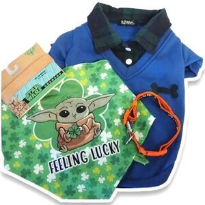 Star Wars Feeling Lucky St Patrick's Day Pet Dog Bundle of 3 Medium